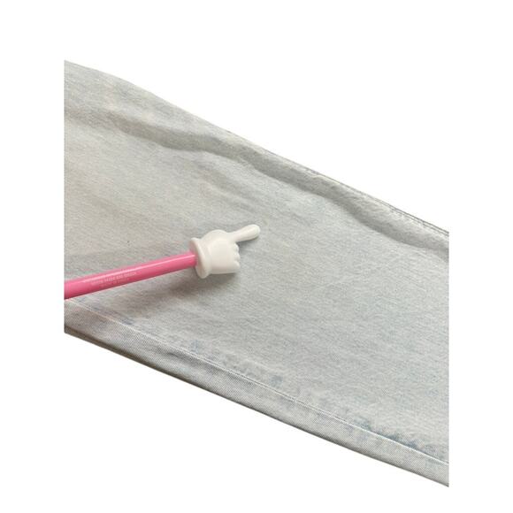 "AMERICAN EAGLE" Strigid High Rise Baggy Straight Light SZ 2 LONG SMALL SPOT - Picture 11 of 12